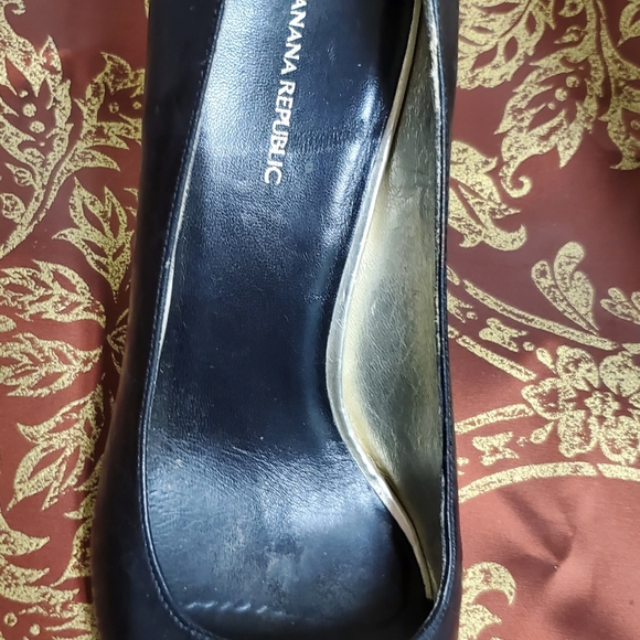 Womens Black Open Toe Pumps Banana Republic - Picture 6 of 9
